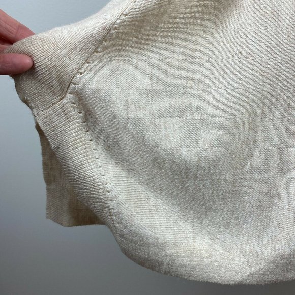 FATE The Label x Stitch‎ Fix Peter Knit Poncho Sweater Cream Wool Blend - Picture 3 of 11
